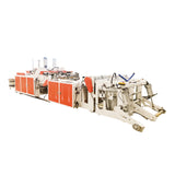 High speed full-automatic strapping with rubber band hot sealing & hot cutting T-shirt bag making machine