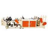 Full-automatic double lines bag-on-roll making machine with core