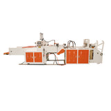 High speed full-automatic single line sealing and cutting independent heating T-shirt bag making machine